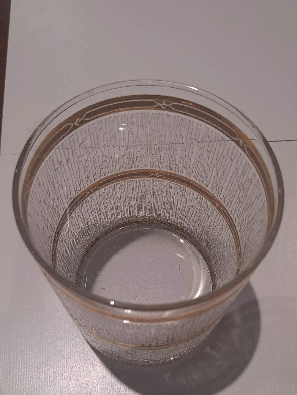 Vintage CULVER  Icicle Pattern DOF  Glasses - 22K Gold Bands.  MCM 60's.